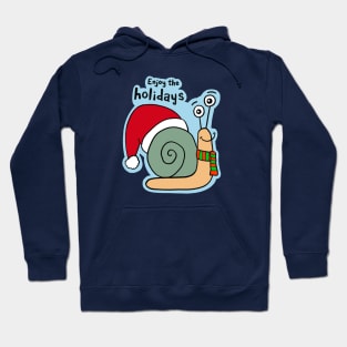 Enjoy the Holidays! Christmas Snail Hoodie